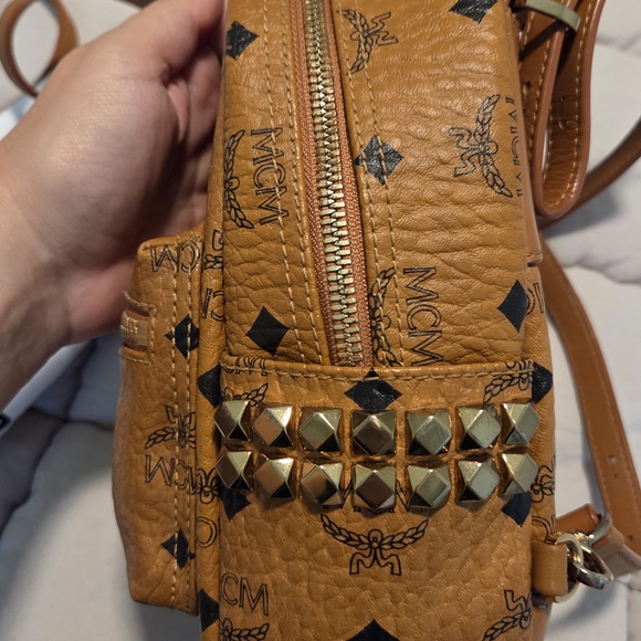 MCM Tan Leather Backpack - Picture 9 of 11